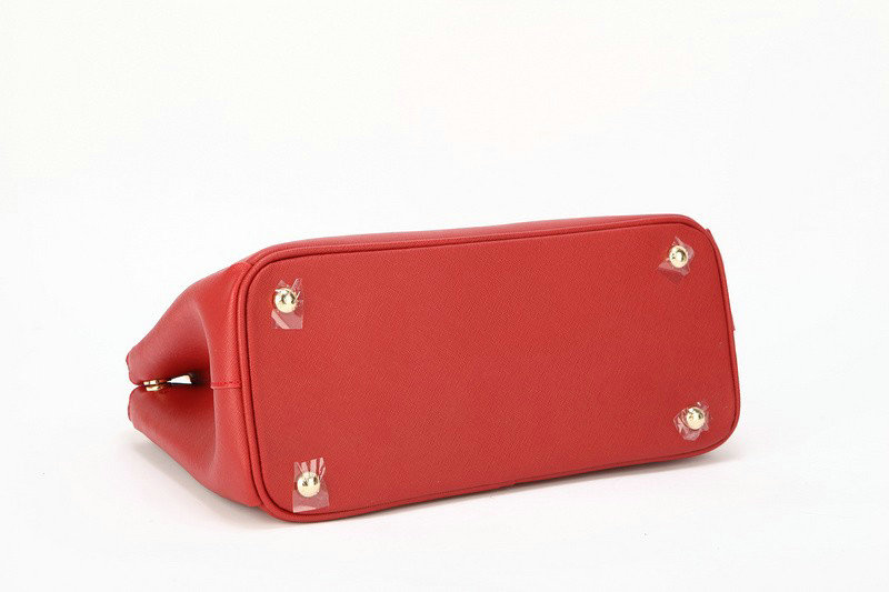 2014 Prada saffiano calfskin 30cm tote BN1801 red - Click Image to Close